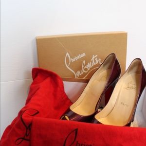 Bambou 140 metal patent calf Louboutins